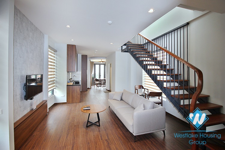 A well-decorated duplex 2 bedrooms apartment for rent in Au Co st, Tay Ho